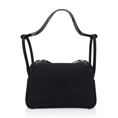 Lindy 26 Bag Black Clemence Leather with Palladium Hardware