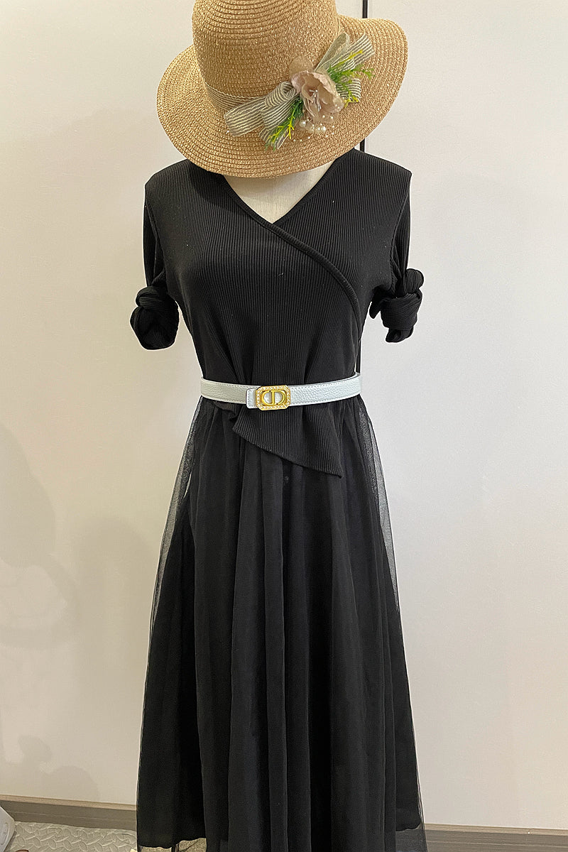 6 Colors luxury rhinestone lychee pattern double-sided belt