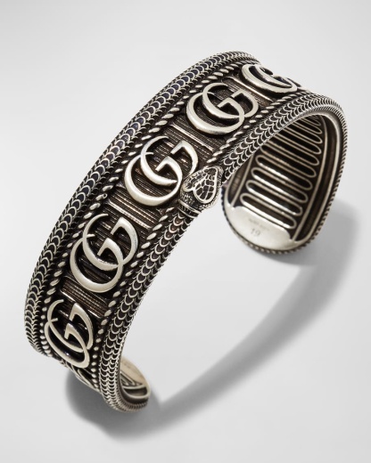 Garden Double G Snake Cuff Bracelet - Silver