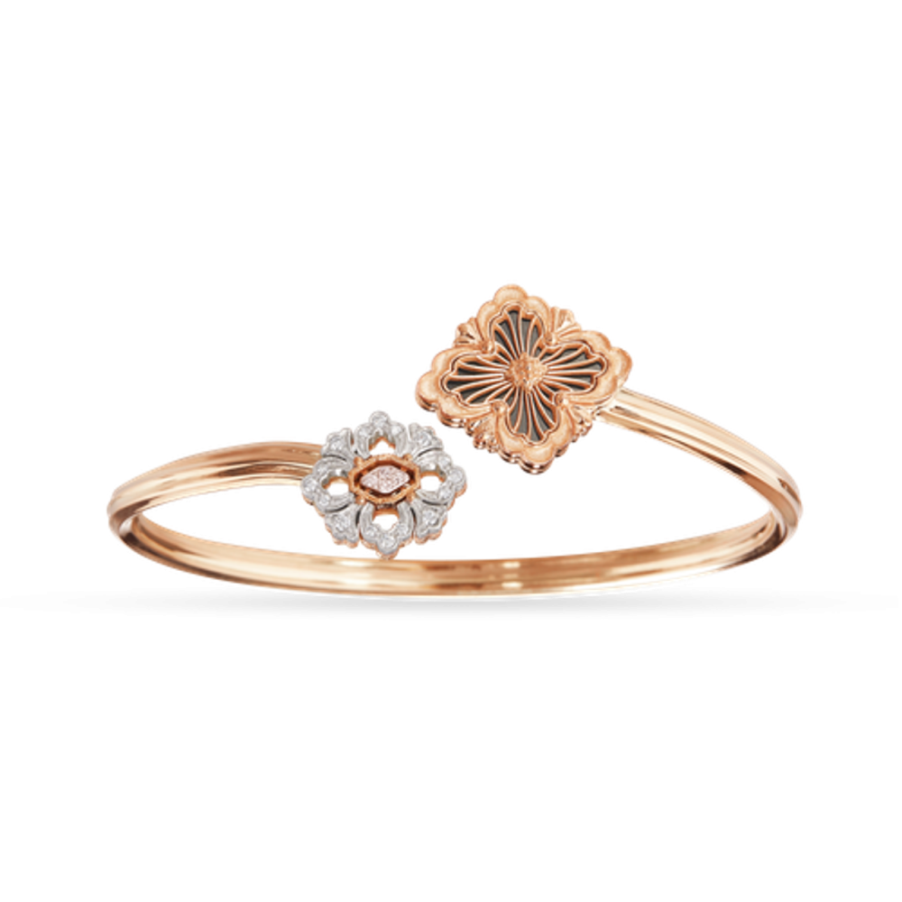 OPERA TULLE PINK AND WHITE GOLD BRACELET WITH ONYX