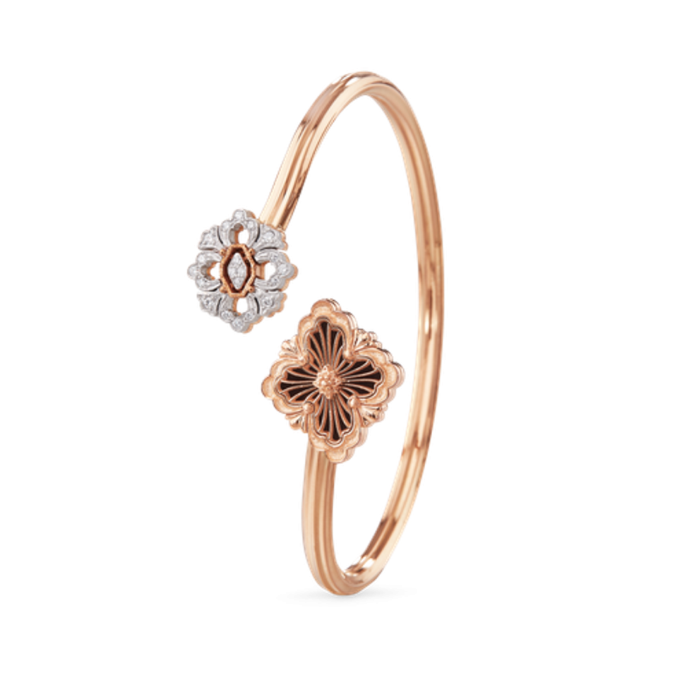 OPERA TULLE PINK AND WHITE GOLD BRACELET WITH ONYX