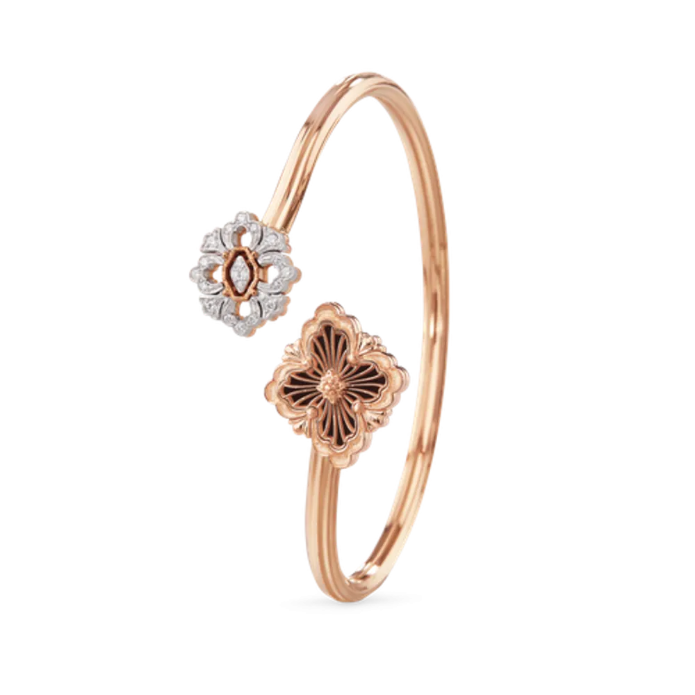 OPERA TULLE PINK AND WHITE GOLD BRACELET WITH ONYX