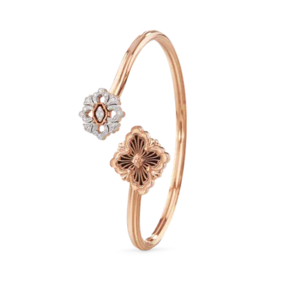 OPERA TULLE PINK AND WHITE GOLD BRACELET WITH ONYX