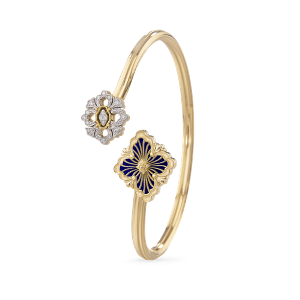 OPERA TULLE YELLOW AND WHITE GOLD BRACELET WITH BLUE ELEMENT