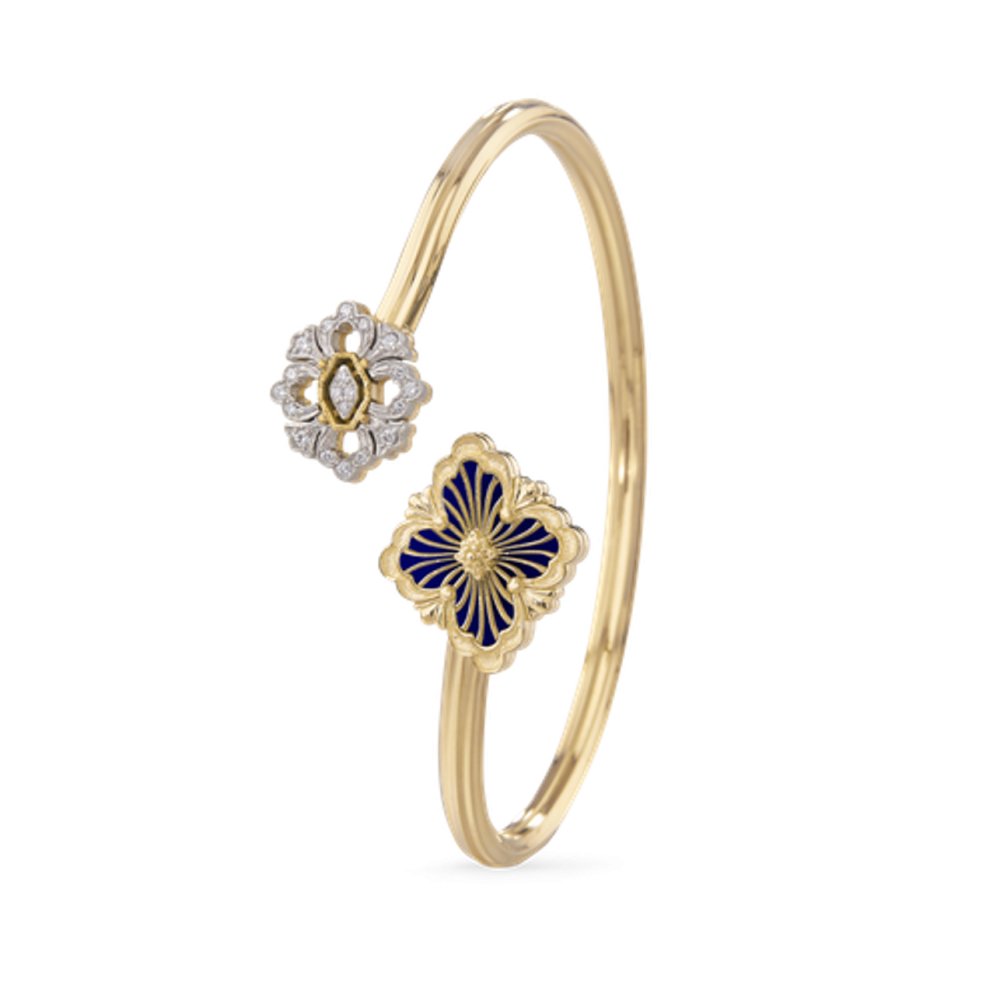 OPERA TULLE YELLOW AND WHITE GOLD BRACELET WITH BLUE ELEMENT