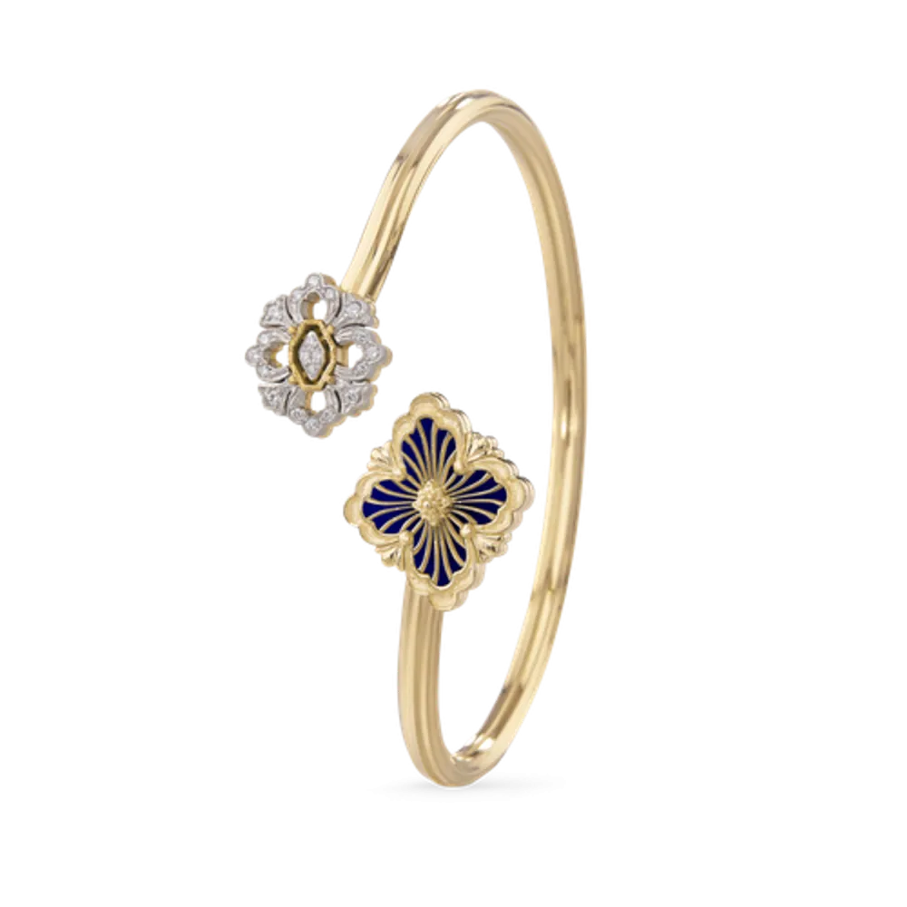 OPERA TULLE YELLOW AND WHITE GOLD BRACELET WITH BLUE ELEMENT