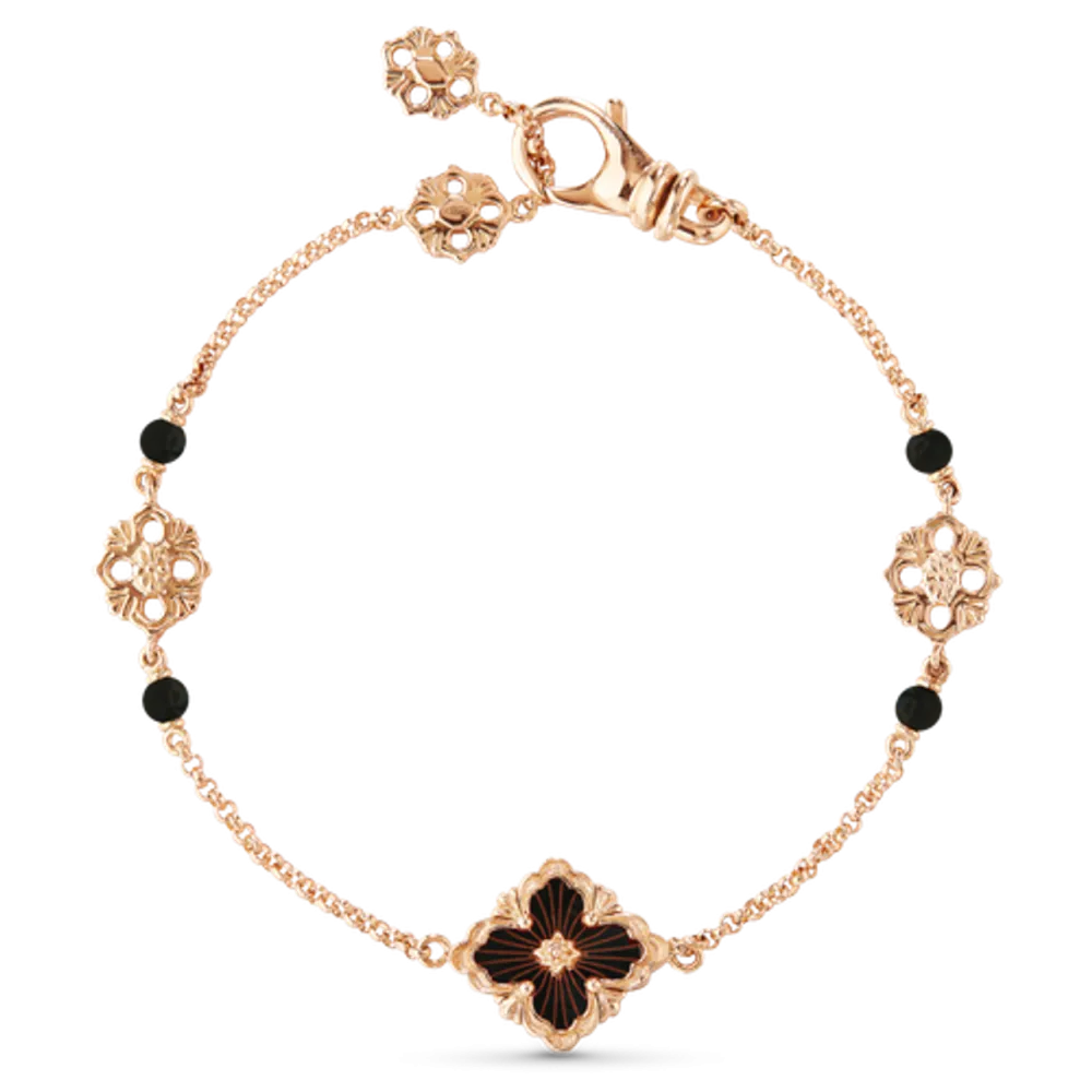 OPERA TULLE PINK GOLD AND ONYX BRACELET