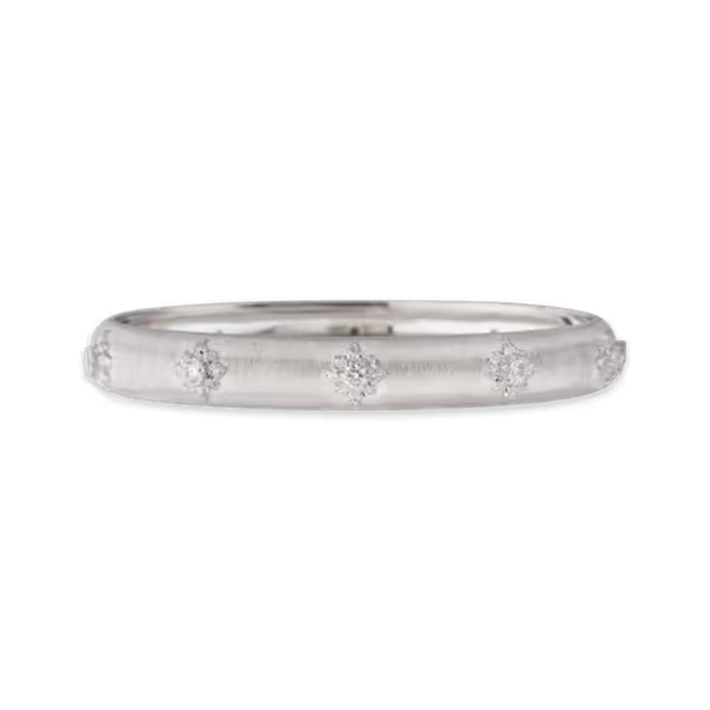 MACRI WHITE GOLD SET BOMBÉ BRACELET WITH DIAMONDS