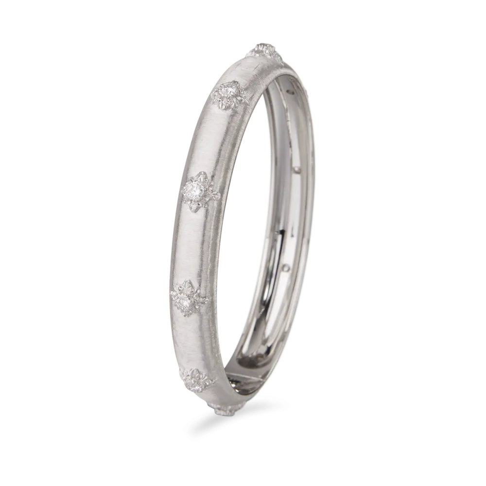MACRI WHITE GOLD SET BOMBÉ BRACELET WITH DIAMONDS