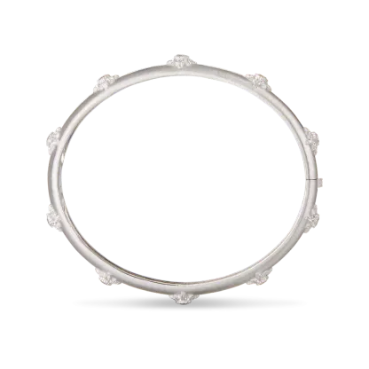 MACRI WHITE GOLD SET BOMBÉ BRACELET WITH DIAMONDS