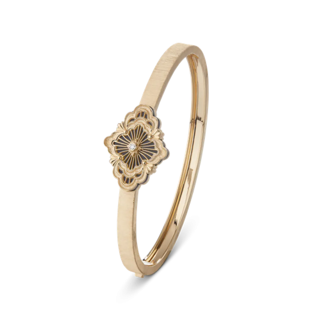 OPERA TULLE YELLOW GOLD BRACELET WITH ONYX AND CENTRAL DIAMOND