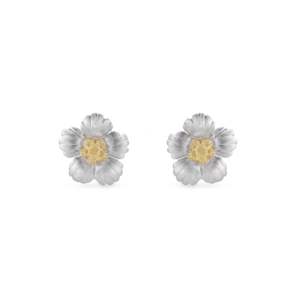 OLIMPIA WHITE AND YELLOW GOLD EARRINGS