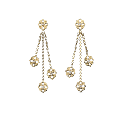 OPERA YELLOW GOLD EARRINGS WITH DIAMONDS