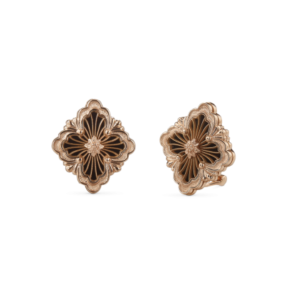 OPERA TULLE PINK GOLD EARRINGS WITH ONYX