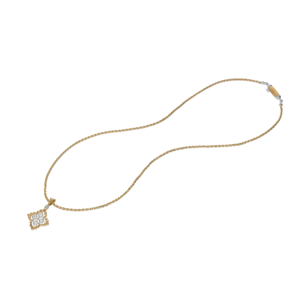 ROMBI YELLOW AND WHITE GOLD PENDANT