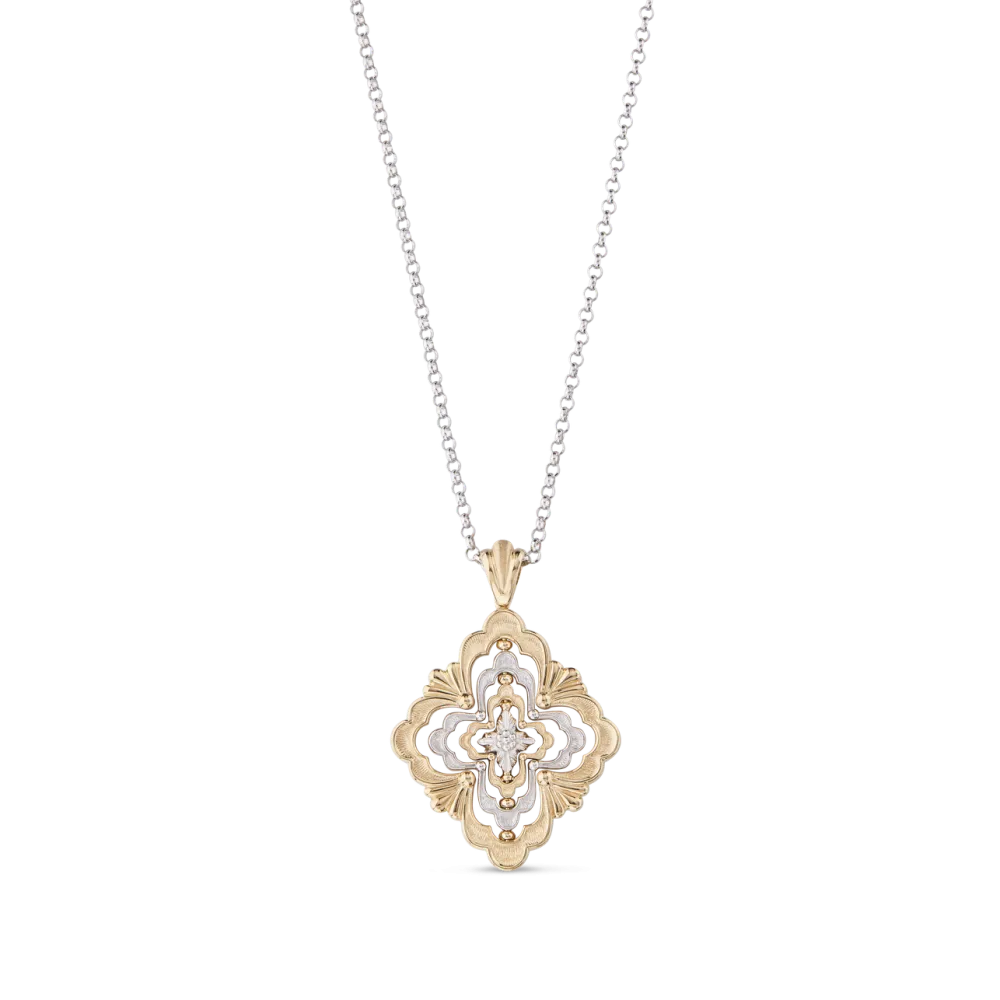 OPERA GALILEO YELLOW AND WHITE GOLD PENDANT