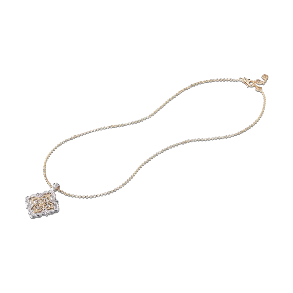 OPERA GALILEO WHITE AND YELLOW GOLD PENDANT