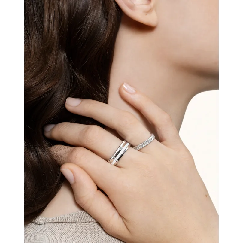QUATRE DOUBLE WHITE EDITION SMALL RING