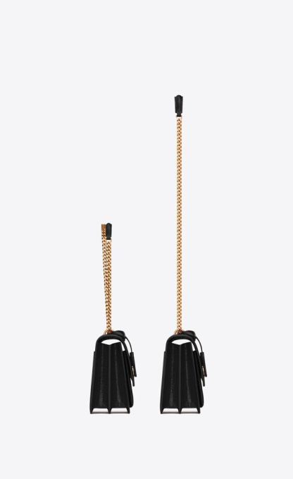 SUNSET MEDIUM IN CROCODILE-EMBOSSED LEATHER