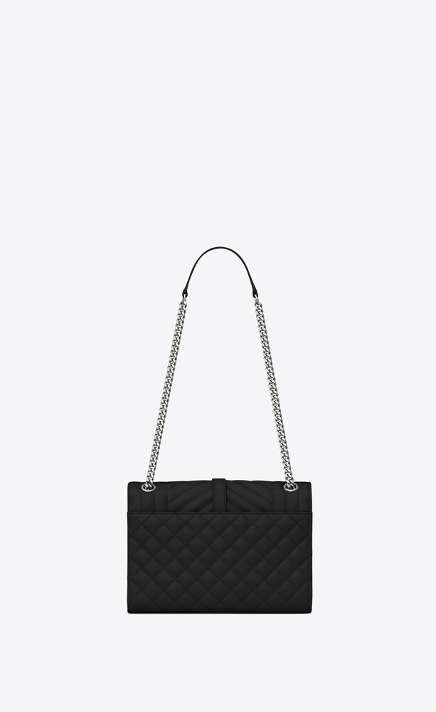 ENVELOPE MEDIUM IN QUILTED GRAIN DE POUDRE EMBOSSED LEATHER