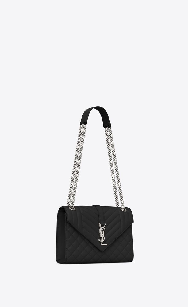 ENVELOPE MEDIUM IN QUILTED GRAIN DE POUDRE EMBOSSED LEATHER