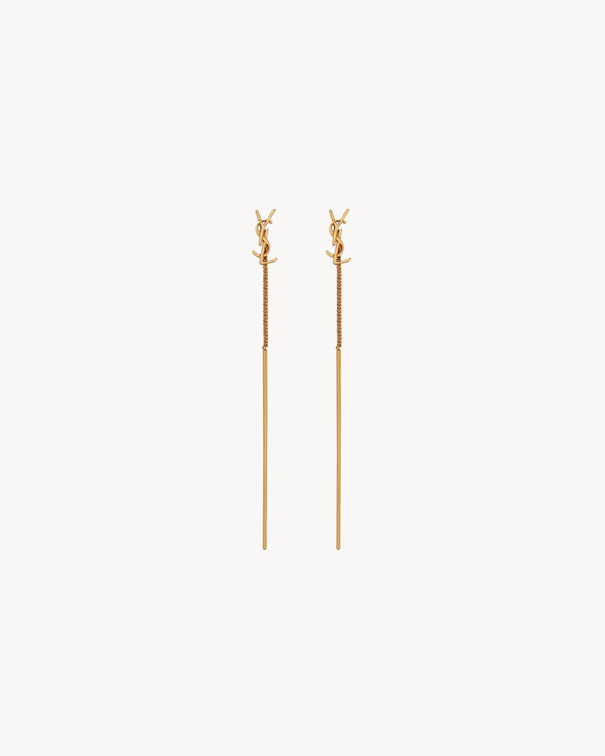 CASSANDRE THREADER EARRINGS IN METAL