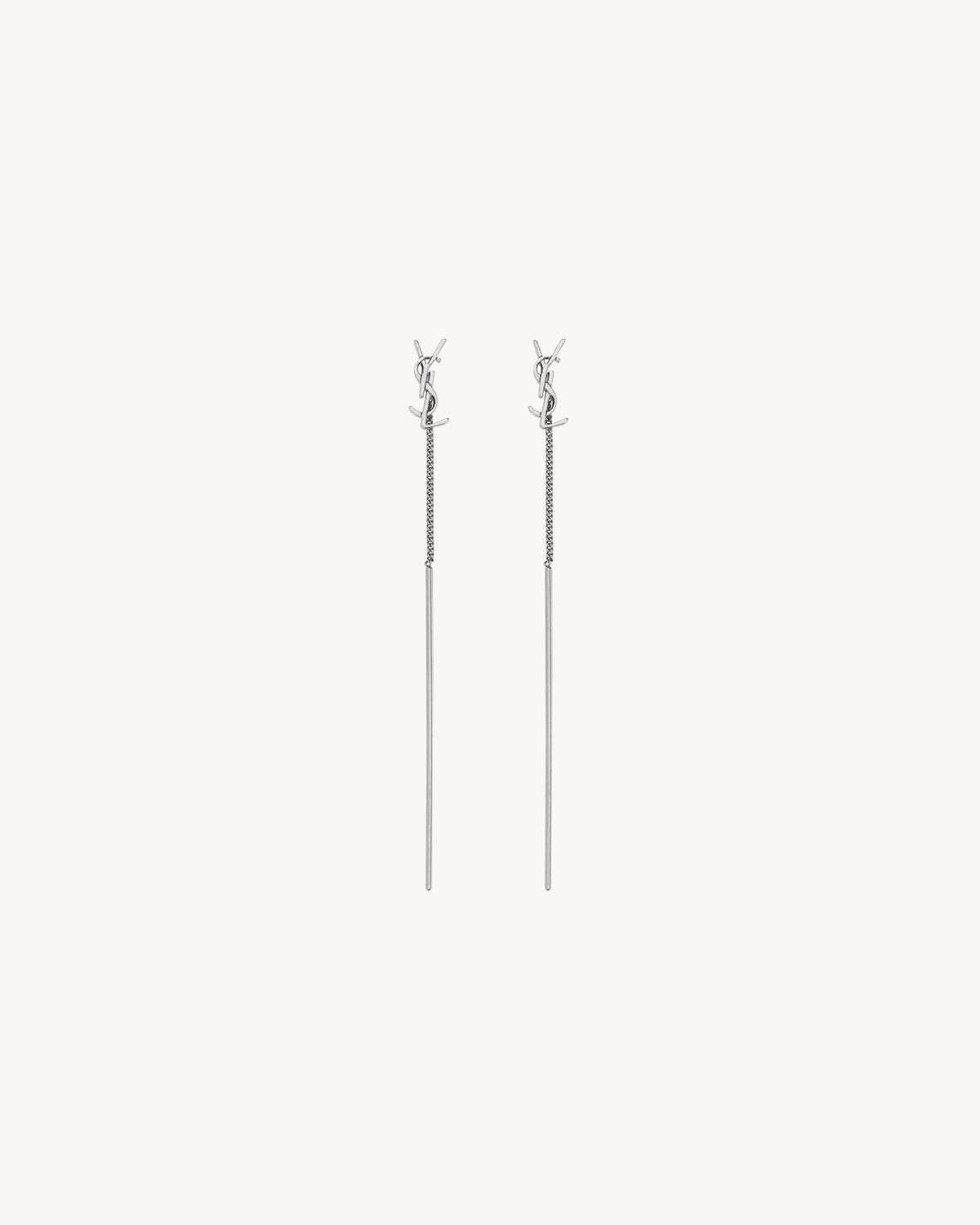 CASSANDRE THREADER EARRINGS IN METAL