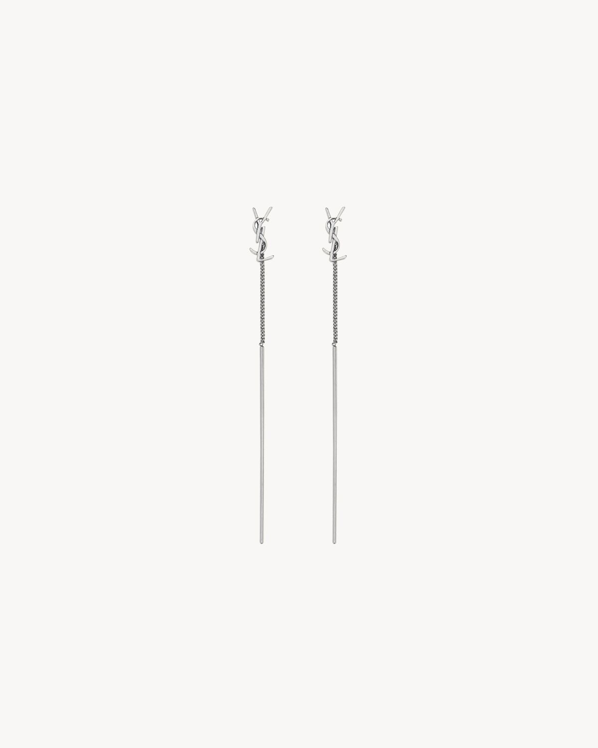 CASSANDRE THREADER EARRINGS IN METAL