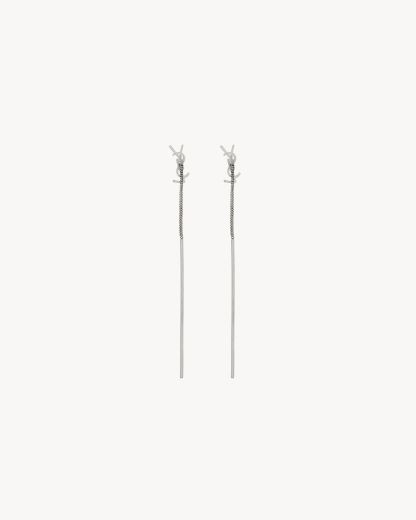 CASSANDRE THREADER EARRINGS IN METAL