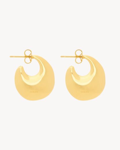TEARDROP HOOP EARRINGS IN METAL