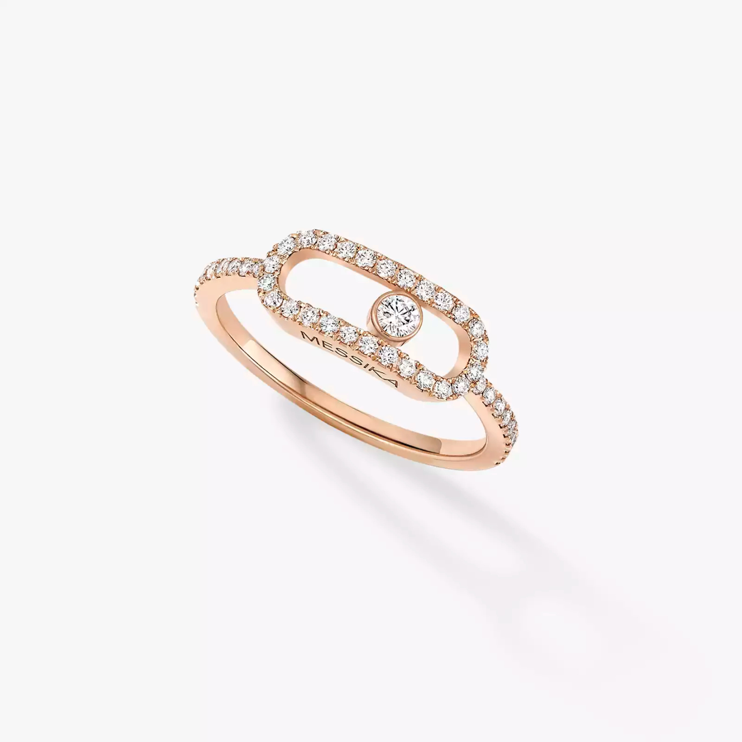Move Uno Pavé LM Pink Gold Diamond Ring