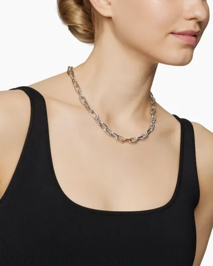 DY Madison® Chain Necklace Sterling Silver with 18K Rose Gold, 8.5mm