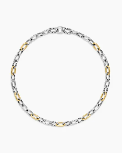 DY Madison® Chain Necklace Sterling Silver with 18K Yellow Gold, 8.5mm