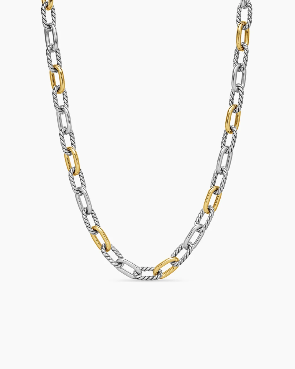DY Madison® Chain Necklace Sterling Silver with 18K Yellow Gold, 8.5mm