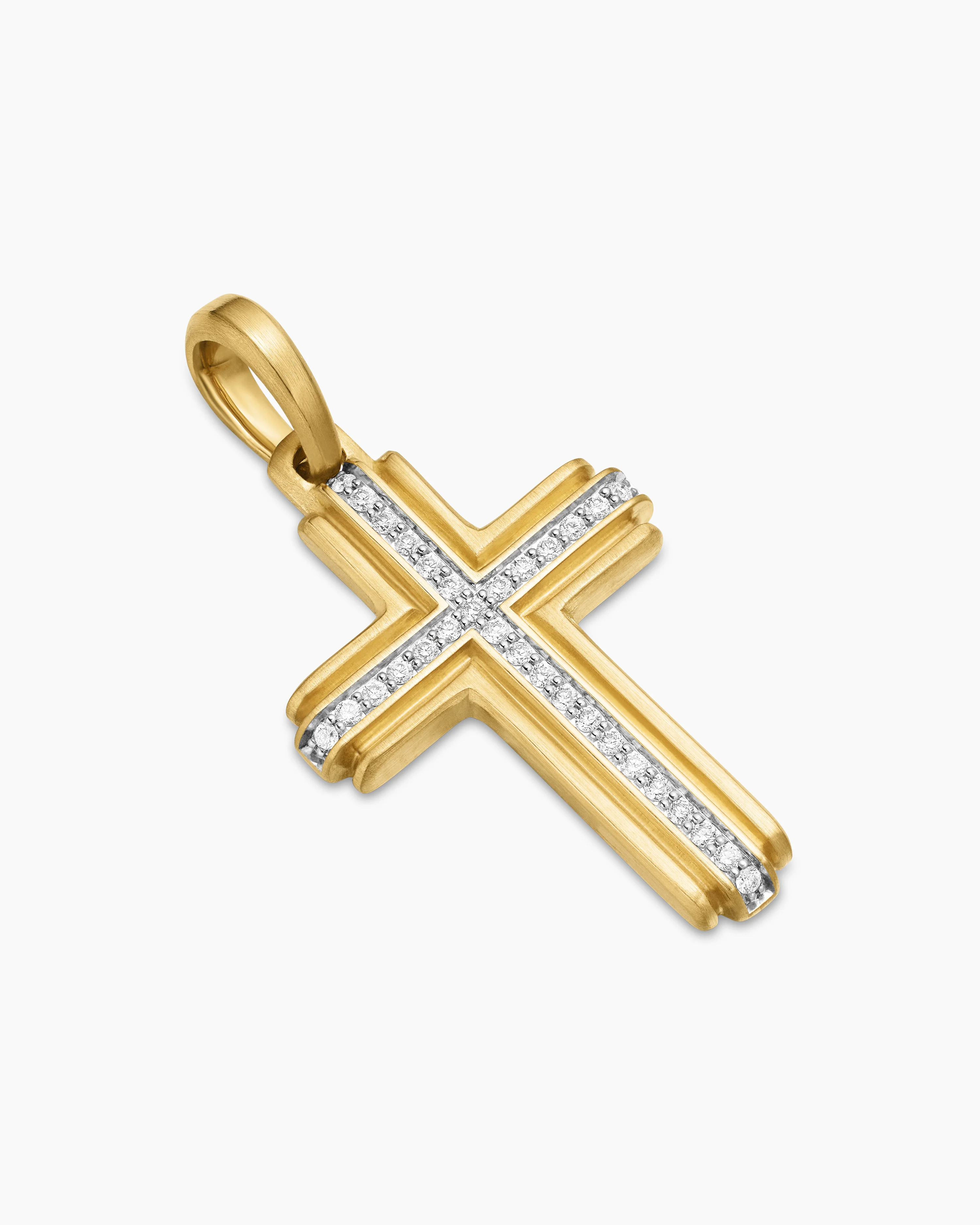 Cross Pendant 18K Yellow Gold with Diamonds