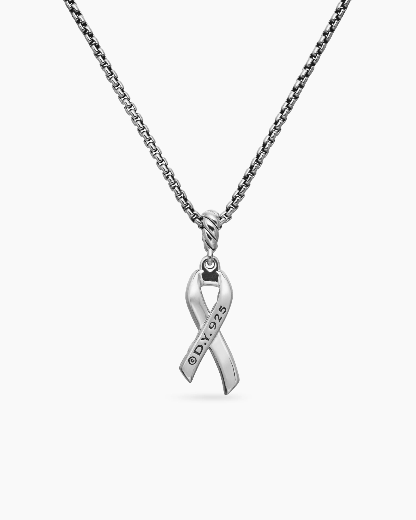 Cable Collectibles® Ribbon Necklace Sterling Silver with Pink Sapphires, 24.4mm