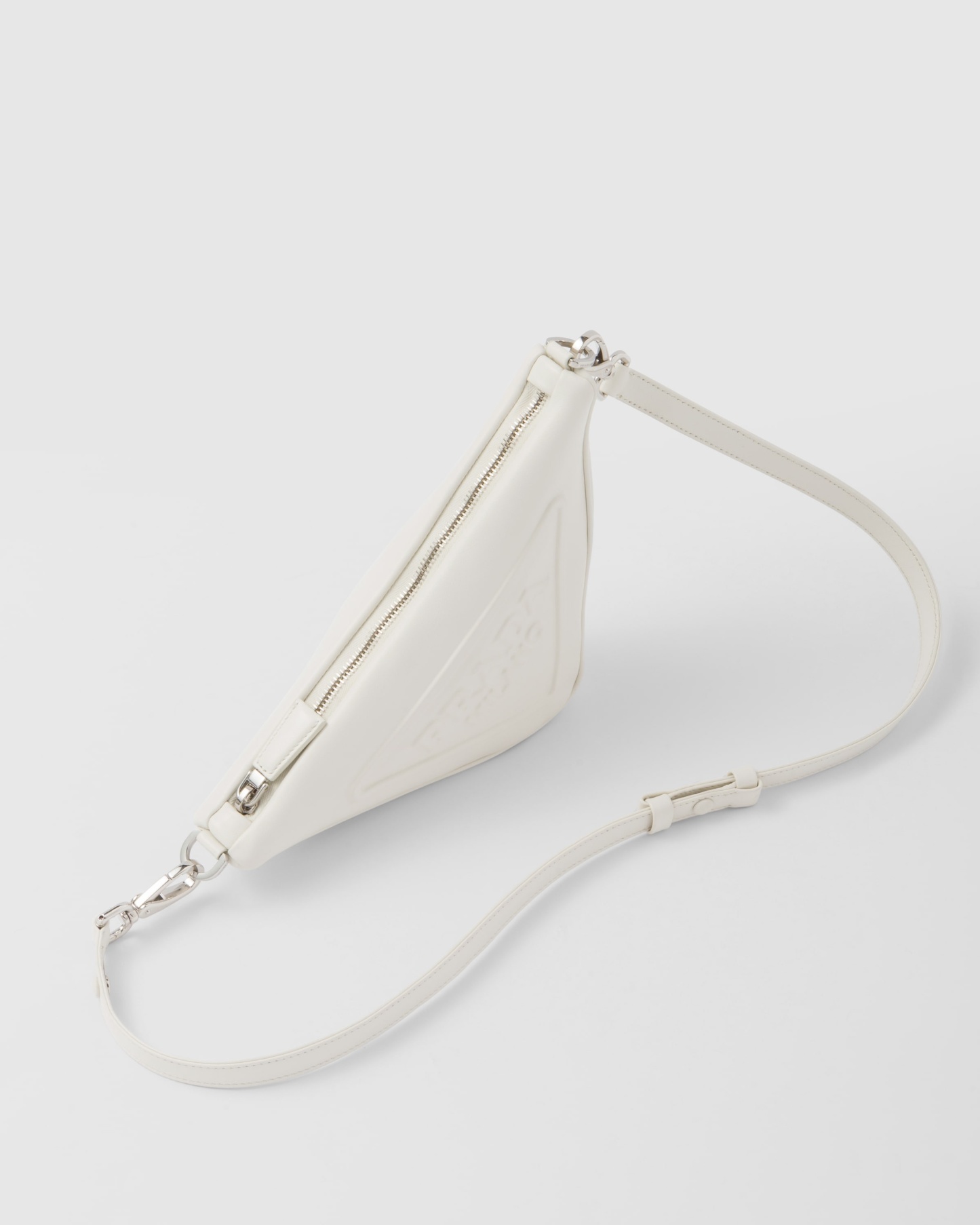 Triangle leather mini-bag