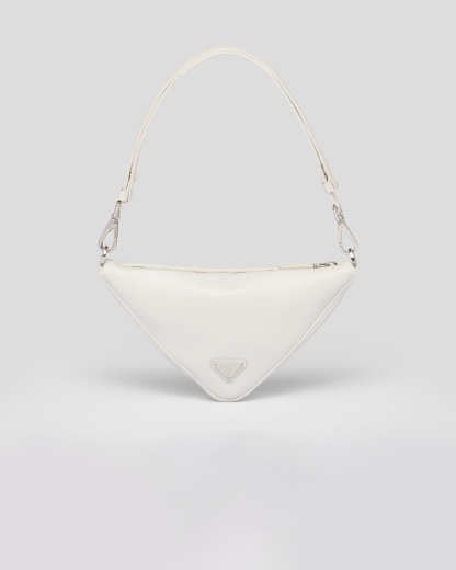 Triangle leather mini-bag
