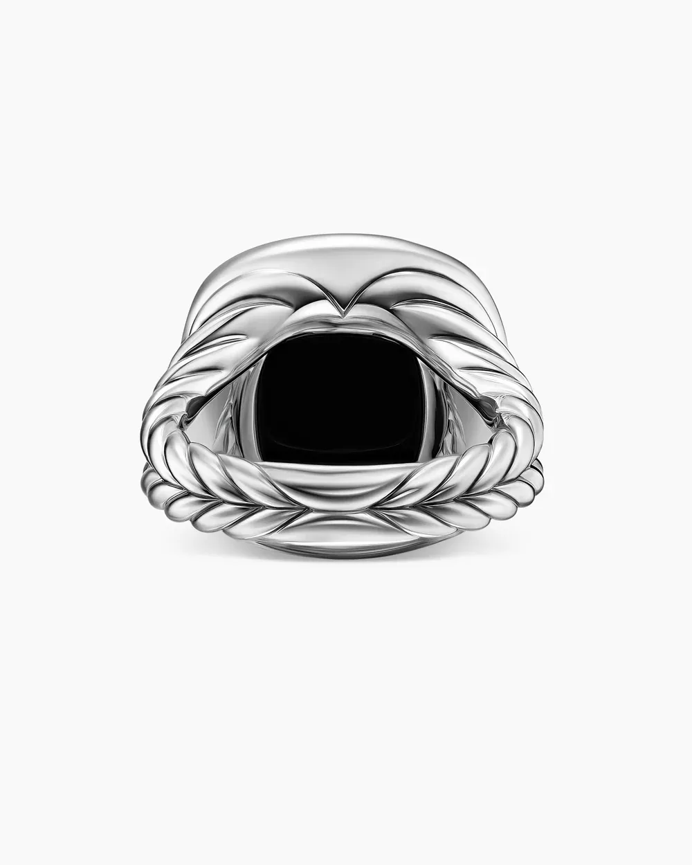 Albion® Ring Sterling Silver with Black Onyx and Diamonds, 14mm