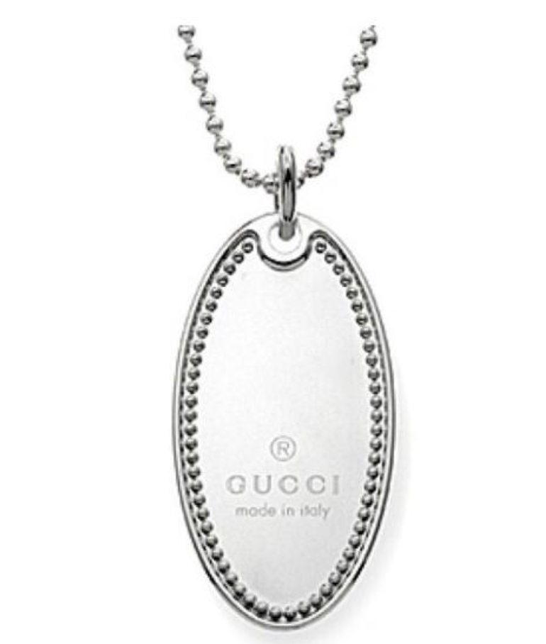 Sterling Silver Oval Charm Necklace