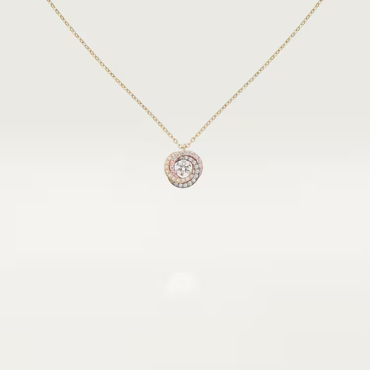 Trinity pendant, 1 diamond, paved