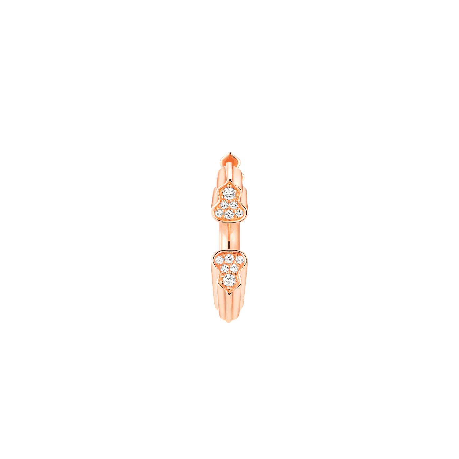 Wulu earring in 18K rose gold with diamonds