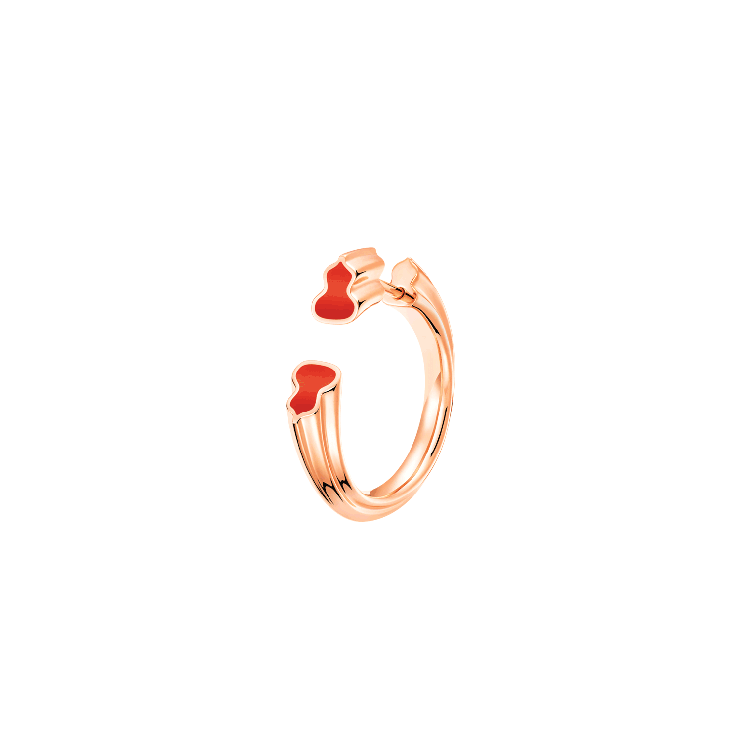Wulu earring in 18K rose gold with HyCeram