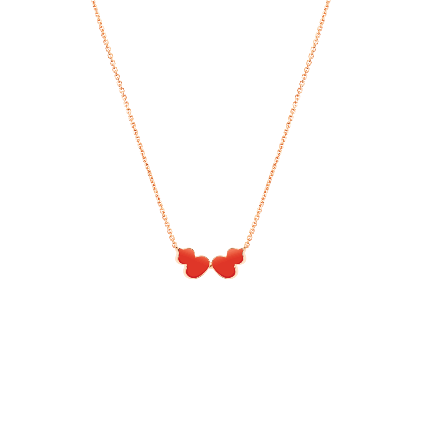 Wulu necklace in 18K rose gold with HyCeram®