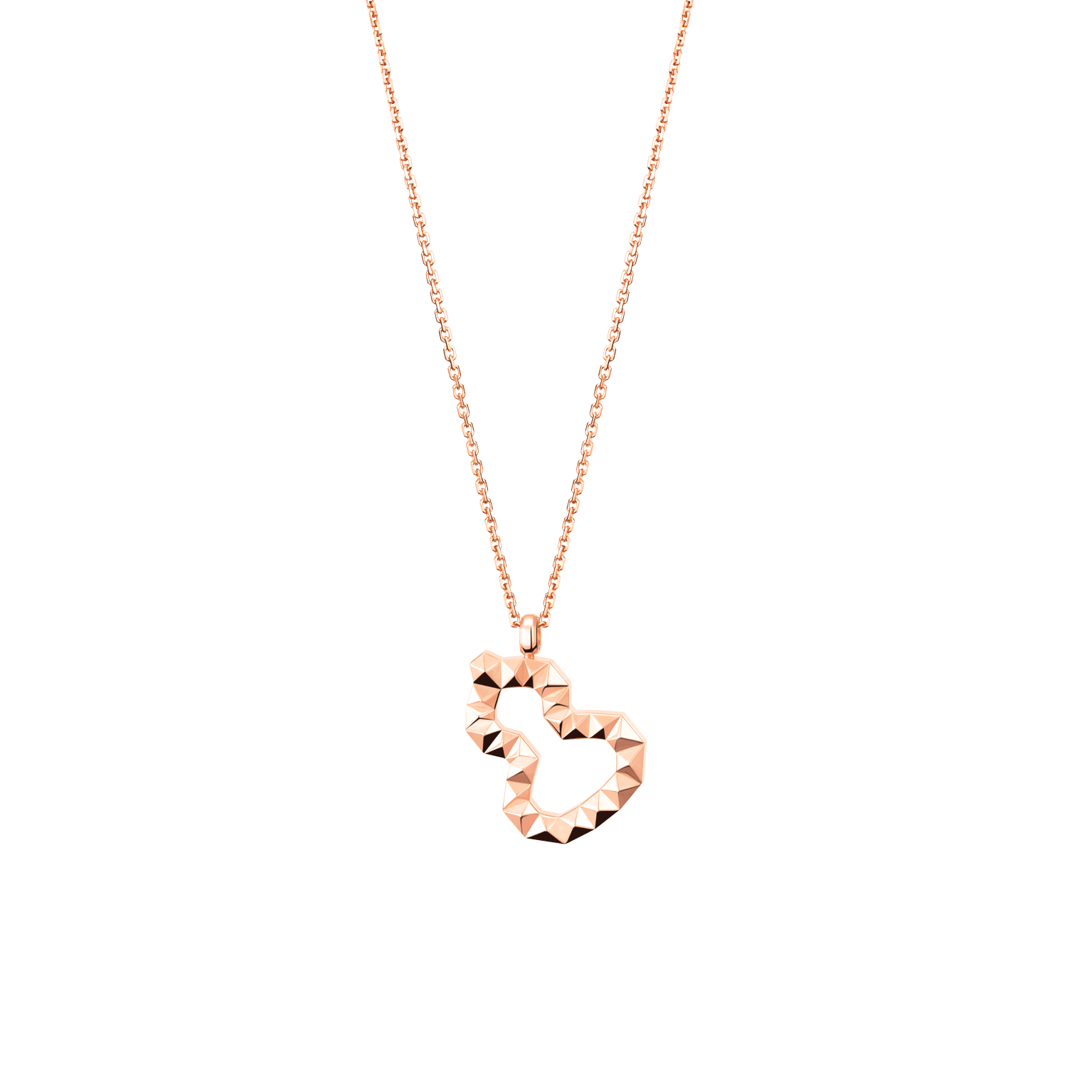 Small Wulu 18 necklace in 18K rose gold