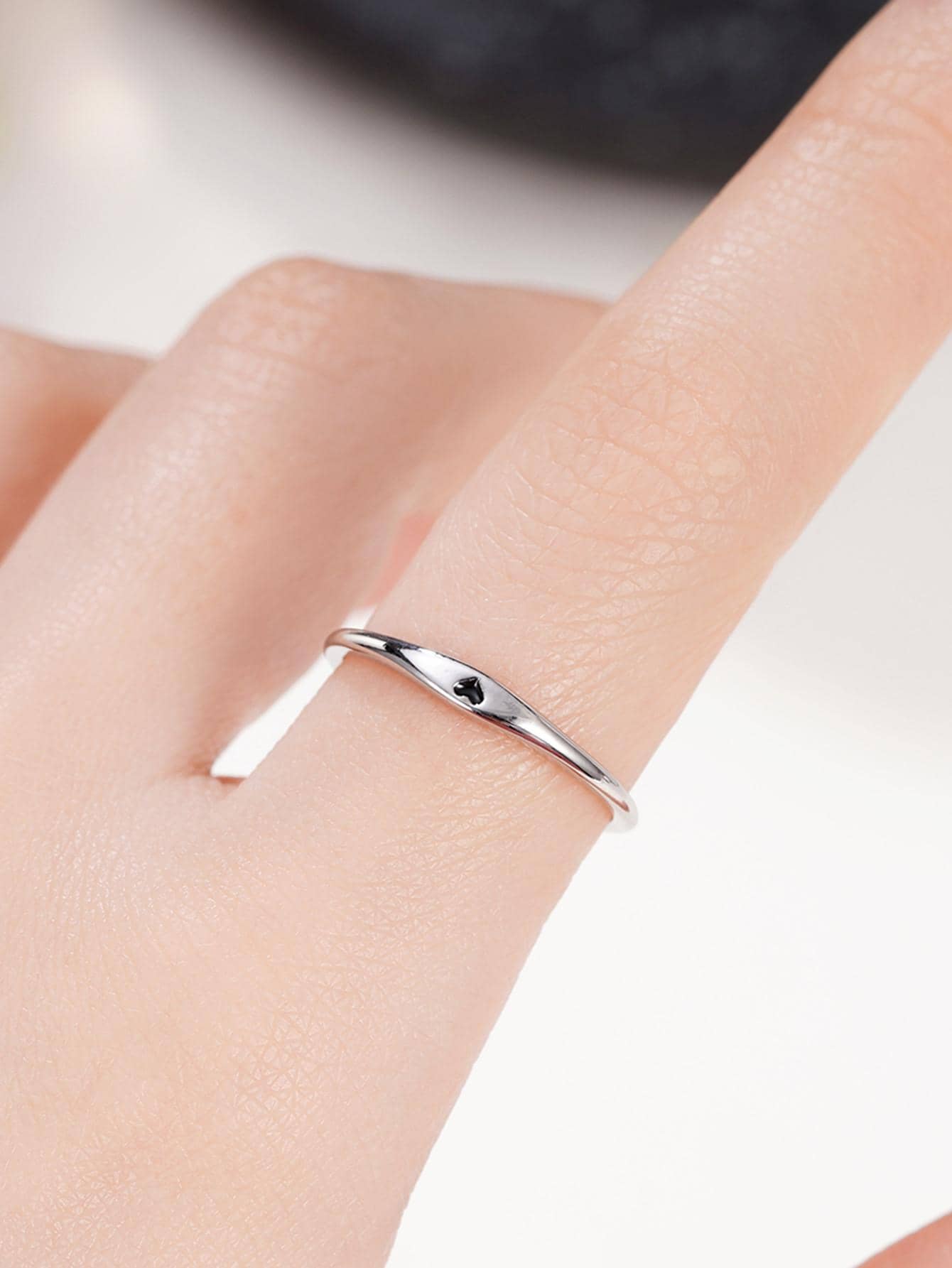 Heart Decor Cuff Ring