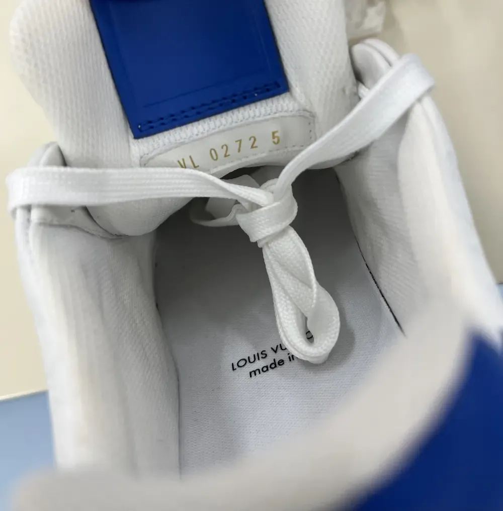 Lothtuis Vuithttton Men's Trainer Sneaker #54 Signature Blue White