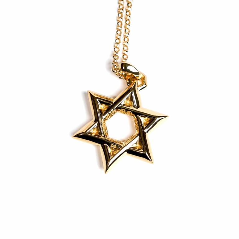 22K GOLD STAR OF DAVID PENDANT