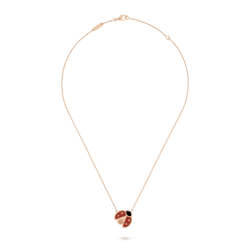 Lucky Spring pendant, open wings ladybug