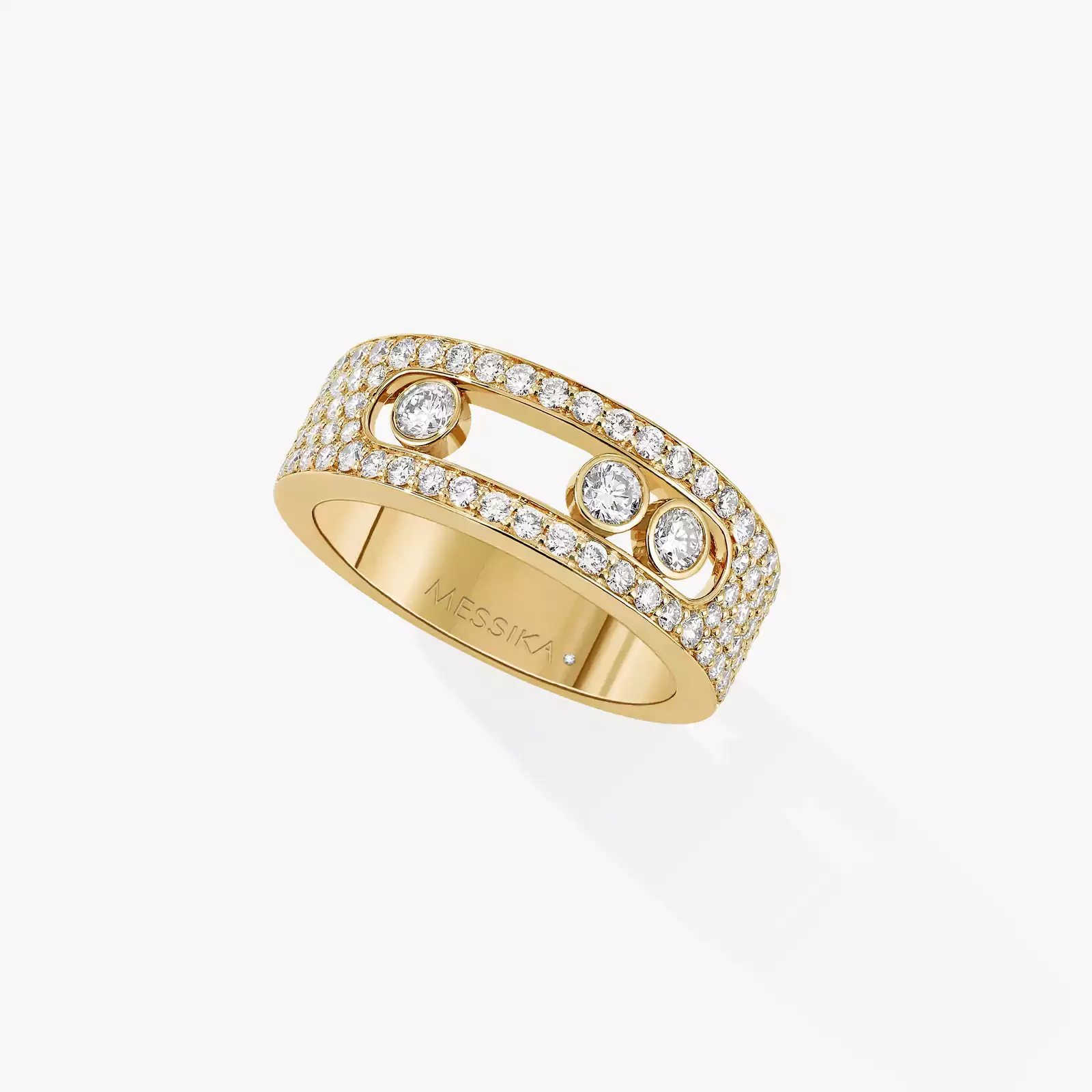 Move Joaillerie Pavé SM Yellow Gold Diamond Ring